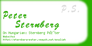 peter sternberg business card